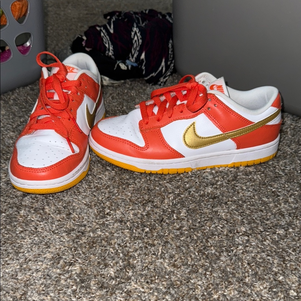 Nike Orange & Gold Dunks